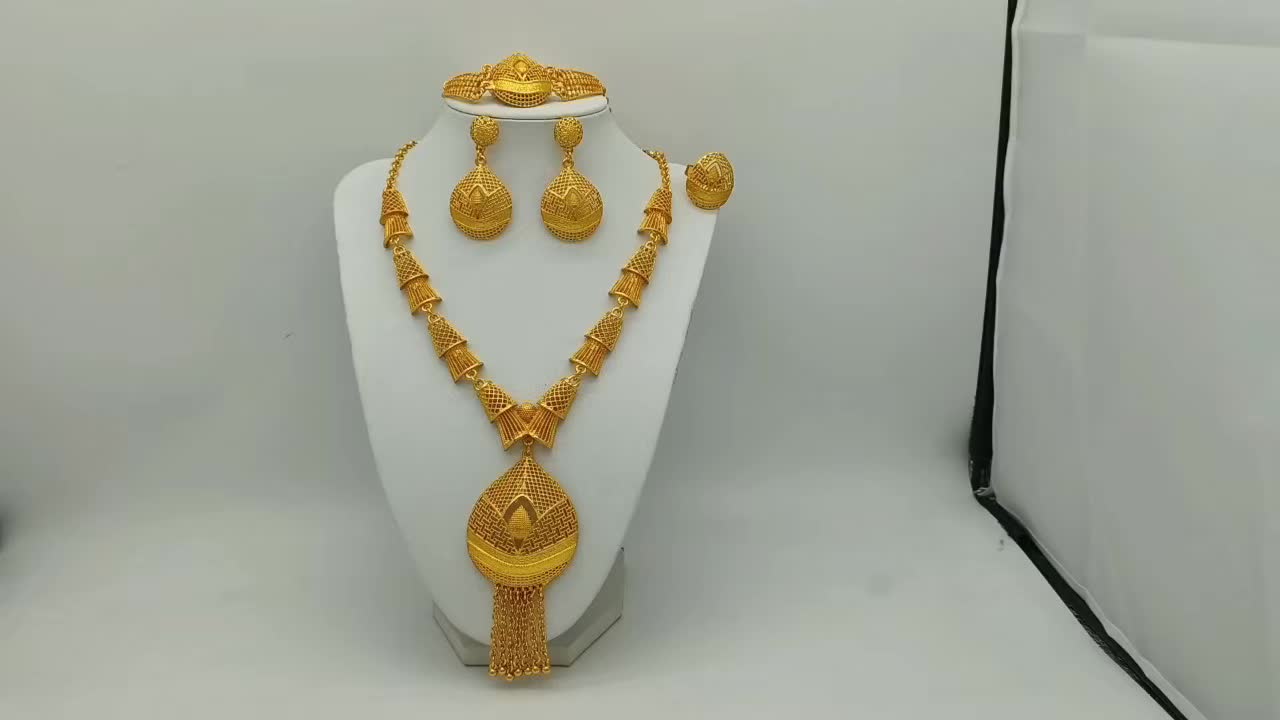 Middle Eastern Jewelry Set, Necklace, Earrings, Bracelet & Ring